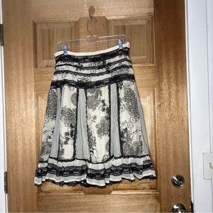 Dimri women’s boho Black and White Lace Skirt size‎ S